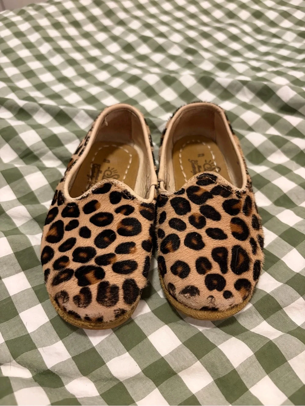 Kids Sabah Leopard Print Slip-On Shoes - fur